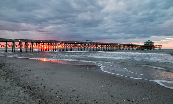 Folly Island Pier at sunrise