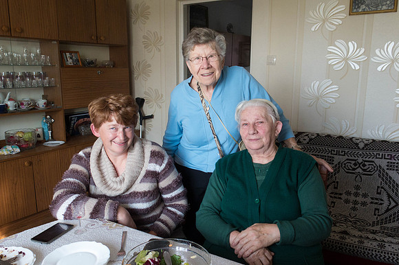 cousin Dorota, Mom and cousin Jadwiga