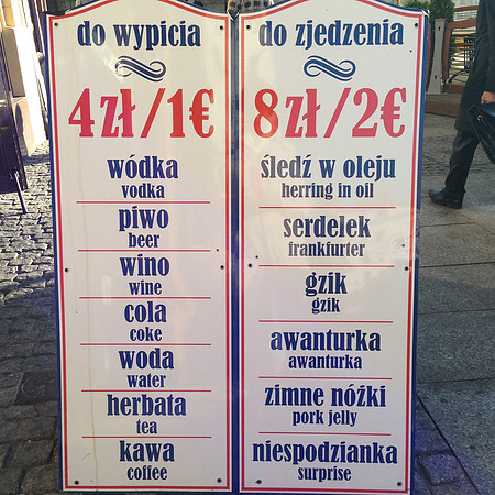 4 Polish złoty = $1.00. Why drink water?!