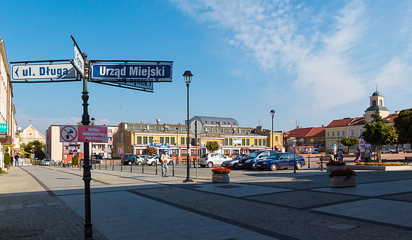 The town market square in Łomża