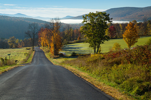 Walking Down a  Country Road, Fleischmanns, NY