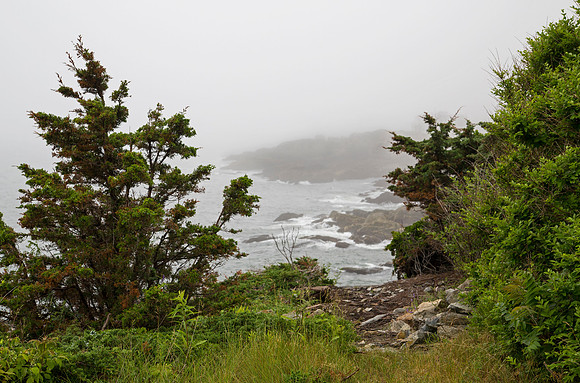 hiking up to Portland Head Light