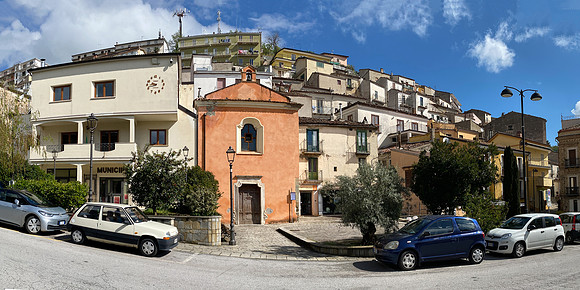 the center of town