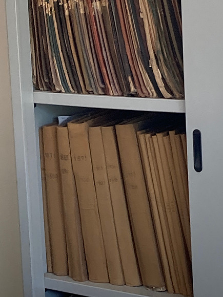 Several old record books