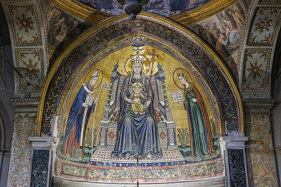 mosaic above the alter