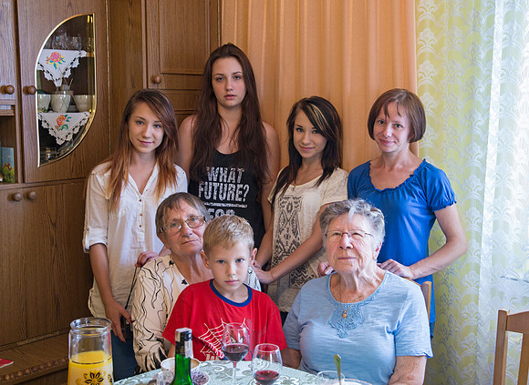 Mom with Maria Zofia Klosinski and her beautiful family.