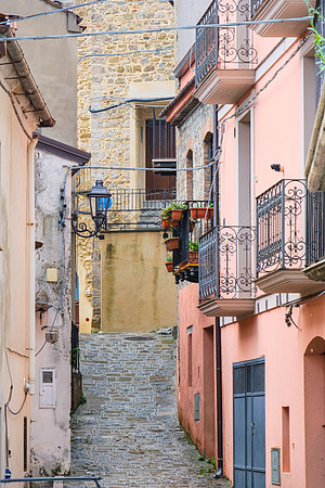a narrow street in town