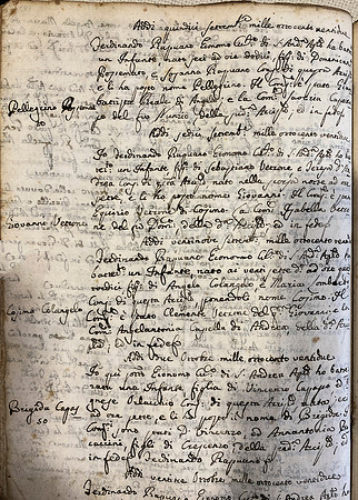 The baptismal record of my 3rd great grandfather Pellegrino Possemato 1822