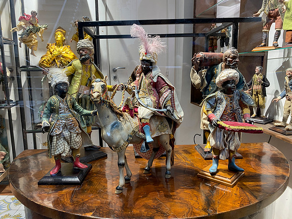 some of the handmade figurines - these are the Three Wise Men