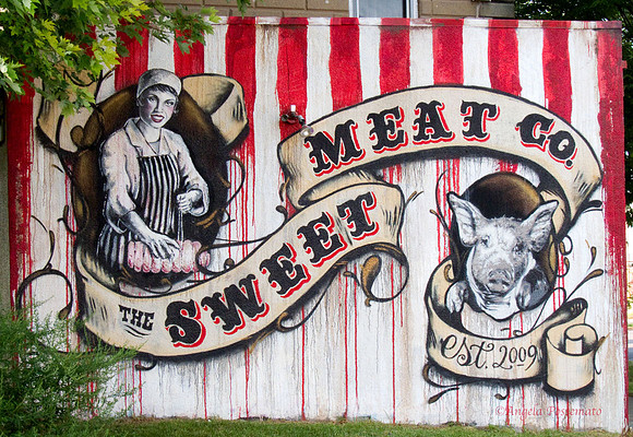 painted on a building in Rochester