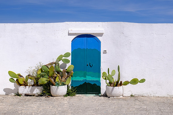 Doorway in Ostuni, Province of Puglia, Italy