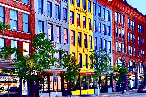 Colorful Buildings, Downtown Rochester