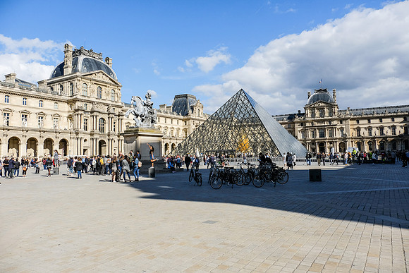 outside the Louvre Museum