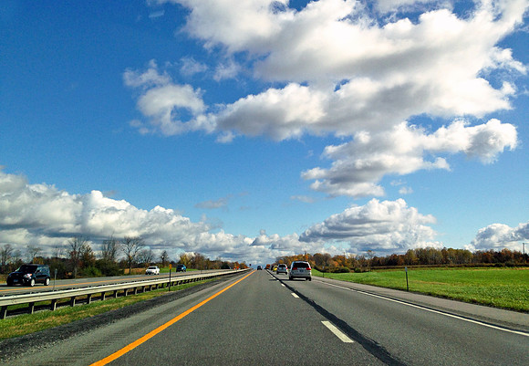Somewhere along the NYS Thruway heading east