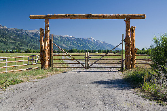 Meanwhile, back at the ranch (near Jackson, WY). What could be more Wyoming?