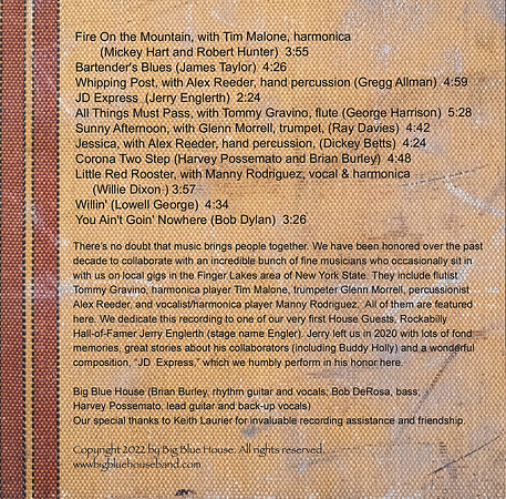 Big Blue House: House Guests liner notes