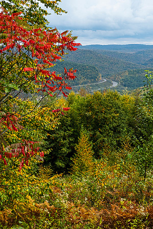 Looking at Rte 17 east from the hill between Hancock and Cadosia, NY Sept 2020