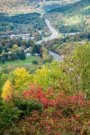 Looking at Rte 17 sunset from the hill between Hancock and Cadosia, NY Sept 2020