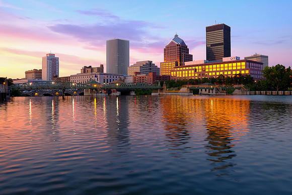 Skyline at sunset