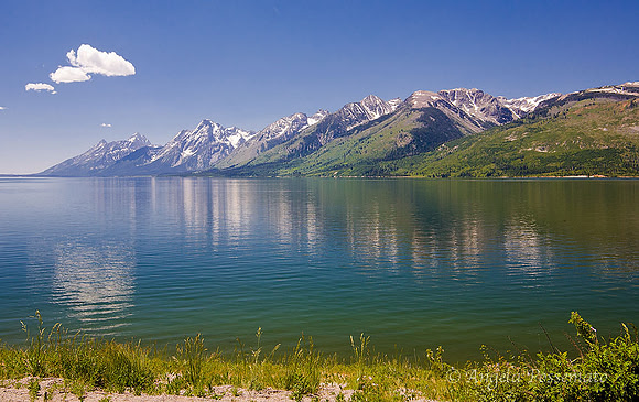 A view of the Tetons from the north end of Jackson Lake