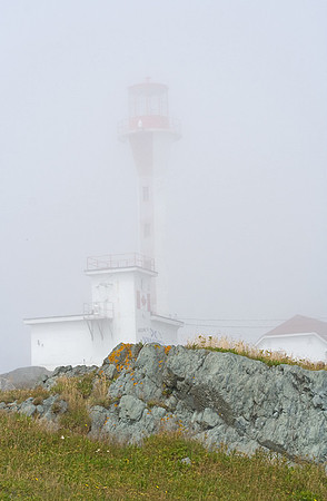 Cape Forchu lighthouse in the FOG!