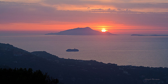 sunset over Ischia