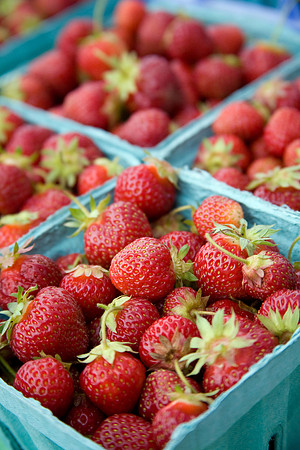 strawberries at the Farmers' Market