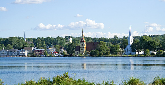 The 3 churches at Mahone Bay.  We loved this town!