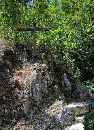 This is the cross with my grandfather's name carved in it.